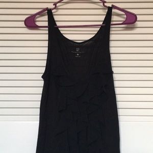 Black ruffle tank top